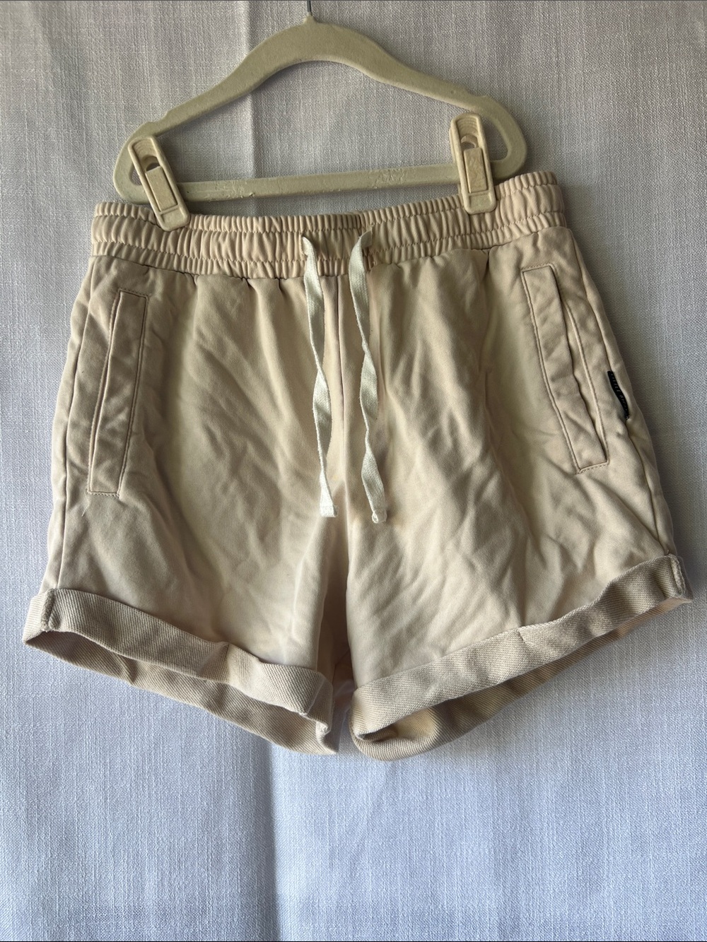 Little Bipsy Women's Drawstring Sweat Shorts in Beige